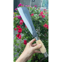 Dao chặt dừa làm từ nhíp xe ô tô Hàng cao cấp, hiệu Quý Râu Dao nặng 450gram, chuôi dao thấu cán - Dao Kéo Quý Râu SG