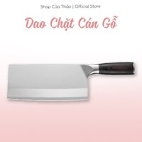 Dao chặt nhà bếp chất liệu thép trắng cán gỗ mun cao cấp, dao chặt thịt gà - Shopcuathao