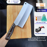 Dao Chặt Thịt Gà, Vịt Siêu Sắc Thép Trắng Không Gỉ Chuôi Gỗ Cao cấp - Dao Đa Sỹ