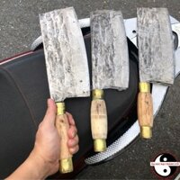 Dao chặt xương, chặt củi, chặt cây làm từ nhíp xe ô tô, rèn thủ công. Dao chặt xương ống cứng bò, giò heo, gà nhip oto