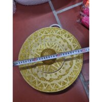 Đạo cụ Đàn guita chất liệu gỗ phun kim tuyến ánh vàng siêu đẹp