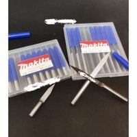 Dao đục tinh 1 me CNC phi 6 tổng dài 45 50 60 70 80mm điêu khắc gỗ cnc đục tranh gỗ điêu khắc máy cnc mkita gõ kiến