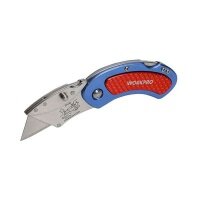 Dao gấp tiện ích mini có lưỡi cắt gấp gọn, mở nhanh, bằng nhôm Workpro - WP211005