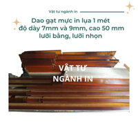 Dao gạt mực in lụa 1 mét, độ dày 7mm và 9mm, đầu nhọn, đầu bằng