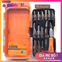 Dao Ghép Cây Đa Năng Asaki Japan Cao Cấp 14 chi tiết Full Box