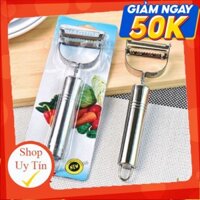 Dao Gọt Bào Vỏ Inox 4 Lưỡi Bào Sợi Rau Củ Quả Đa Năng