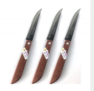 Dao gọt vỏ inox cán gỗ Kiwi 501