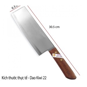 Dao làm bếp inox trung cán gỗ Kiwi 21