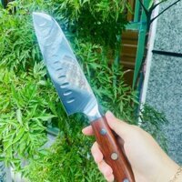 Dao làm bếp thái cá, thịt lưỡi bầu của nhật, cán ốp gỗ sồi dài 30cm, lưỡi dài 17cm, dày 2li - dao nhật bản