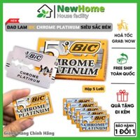 Dao Lam Bic Chrome Platinum Sắc Bén - Hộp 5 Lưỡi Hàng Nhập Khẩu.