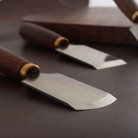 Dao lạng da chuôi gỗ thép nhật