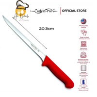 Dao Lóc Xương Cutlery-Pro Lưỡi Thẳng Cán Đỏ 203Mm
