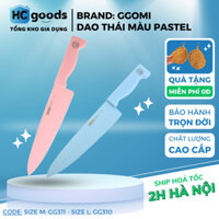 Dao màu nhà bếp pastel Hàn Quốc GGOMI GG310 GG311 thép không gỉ Hàn Quốc cao cấp mũi nhọn, chuôi dao nghiền đập tỏi