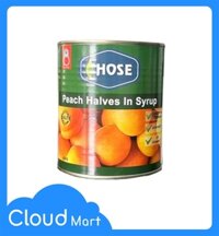 Đào ngâm đóng hộp hiệu Hose 820g (12 lon/ thùng) – Hộp