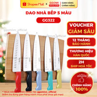 Dao nhà bếp cán màu Ggomi GG322, dao cắt thịt thép không gỉ cao cấp nhập khẩu Hàn Quốc