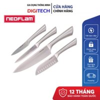 Dao nhà bếp Neoflam, Dao làm bằng inox 430 không gỉ, Lưỡi thép cacbon 3CR14 chống mài mòn, độ sắc cao