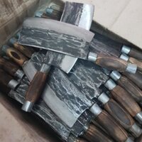 Dao nhíp chặt xương, chặt củi, chặt cây rèn từ nhíp xe ô tô. Dao chặt xương ống cứng bò, giò heo, xương gà nhip oto