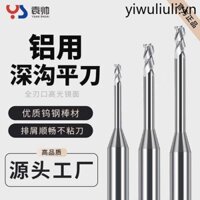 Dao phẳng rãnh sâu bằng nhôm 55°Cổ Dài Rỗng Tránh Thép Vonfram Đáy Phẳng Phay Cắt Mở Rộng Lưỡi Carbide Micro Đường Kính Mill