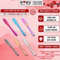 Dao phết bơ, mứt, pho mai, cắt bánh mì HOKU chuyên dụng Inox 304 chống gỉ mạ màu sáng bóng DPB01