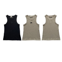 Dạo Phố BROKEN PLANET Thêu Chữ Frayed Nam Áo Vest Tay Ngắn