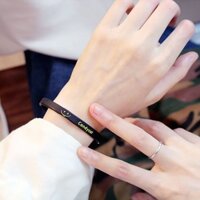 Dạo Phố CandyCat Cặp Đôi Phong Cách Vòng Tay Silicon Tươi Thời Trang Đơn Giản Đen Trắng Vòng Tay Thường Ngày #YDSH0225#