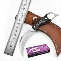 Dao Phượt Karambit Sinh Tồn Ngoài Trời, Thép Không Gỉ, Vỏ Bao Da