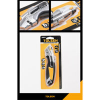 Dao Rọc Giấy 3 Lưỡi Tự Động Chống Trượt, Dao Rọc Giấy Dao Rọc Bìa 30019 Tolsen Tools Lưỡi dao Thép SK2 Cắt Giấy, Bìa...