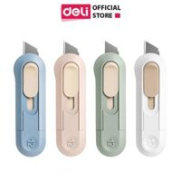 Dao Rọc Giấy Mini Bỏ Túi 25mm Cao Cấp Nusign Deli - Phù Hợp Cắt Xé Dán Thủ Công DIY Bóc Đơn Hàng - NS065 - Xanh Dương