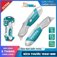 Dao rọc giấy TOTAL TG5126101 | dao cắt tiện dụng kích thước lưỡi 19 x 61mm, kèm 6 lưỡi cắt dán giấy, các loại hộp tiện l