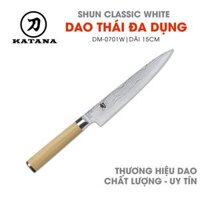 Dao thái đa dụng cao cấp KAI Nhật Bản - Shun Classic White Utility thép VG-Max Damascus 69 lớp DM0701W (150mm)