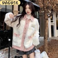 DAODIE áo khoác dù áo khoác bomber Popular Phong cách Thông thường INS WJK23C08RM 50Z231213