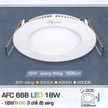 Đèn led âm trần Anfaco AFC-668 - 18W, 1CĐ