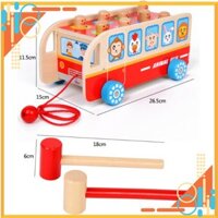Đập chuột chũi 2 búa hình xe bus