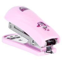 Dập ghim mini 10 Deli Superwings bao gồm hộp ghim Xanh - Hồng - Vàng E0249 - Hồng