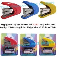 Dập ghim trợ lực số 10 Eras E245 - Máy bấm kim trợ lực 15 tờ                         &nbsp(&nbsptặng kèm 1 hộp kim số 10 Eras E204&nbsp)