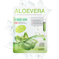 Đắp mặt nạ lô hội trắng da hỗ trợ trị mụn Dabo Aloe - COMBO 5 GÓI - Hàn Quốc Chính Hãng