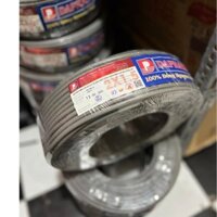 [DAPHACO] Dây Điện Đôi 2x1.5 - Cuộn 100 Mét Dây Pha Tròn Xám 2 Lớp Vỏ Bọc PVC
