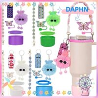 Daphs 6 Chiếc Cốc Silicon Boot, Chống Trơn Trượt 30 & 40 Oz Cốc Đáy Tay, Móc Khóa Túi Son Môi Phụ Kiện Bình Nước Cho Bộ Phụ Kiện Cốc