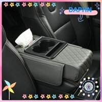 Daphs Điều Khiển Trung Tâm Đệm Tay Vịn, Di Động Có Giá Đỡ Cốc Hộp Khăn Giấy Tay Miếng Lót, Tăng Chiều Cao Đa Năng Da PU Hộp Bảo Quản Đa Năng Đa Năng Đa Năng