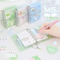 Dappergent Sổ tay lá rời, Sách tài khoản tay Twill hoạt hình, Văn phòng phẩm Nhật ký Mini cầm tay Sổ tay bé trai bé gái