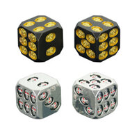 Dark Skull Dice 2 CÁI Kim loại D6 Cube 16,8mm cho DND Board Game Phụ kiện giải trí