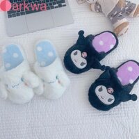 Darkwa Dép Nữ Lông Trượt Mềm Nhà Animale Casual Sang Trọng Quế Chó