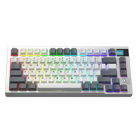 DARMOSHARK K8 81 Keys Mechanical Gaming Keyboard Three Mode Hot Swappable RGB BT5.0/2.4G/USB Wired Gaming Keyboard for H