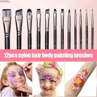 Darnell 12 Cái / bộ Bàn Chải Vẽ Màu Nước, Bộ Bàn Chải Tranh Cầm Thoải Mái Đa Năng, Tóc Nylon Tay Cầm Bằng Gỗ Nghệ Thuật Chuyên Nghiệp Bàn Chải Sơn Thủ Công Sản Xuất