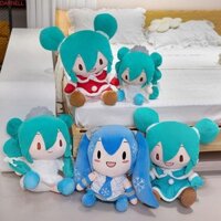 Darnell Hatsune Miku Búp bê sang trọng, Đồ chơi nhồi bông Miku hoạt hình dễ thương, Gối sang trọng Kawaii 25cm Fufu Hatsune Miku Đồ chơi sang trọng Quà tặng sinh nhật
