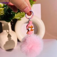 Daron1 Đổ Xô Crybaby Móc Khóa, Silica Gel Sang Trọng Bóng Đầm Búp Bê Móc Khóa, 3D Màu Kẹo Handmade Túi Charm Hoạt Hình Dây Chuyền Điện Thoại