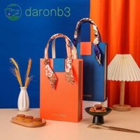 Daronun Hộp Bánh Ngọt DIY 6 Khoang Bánh Quy Gói Cho Trung Thu Fastival Handmade Có Tay Cầm Hộp Quà