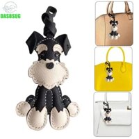 Dasbsug Chắc Chắn Schnauzer Người Hâm Mộ Da Móc Khóa Handmade Móc Khóa Treo Trang Trí