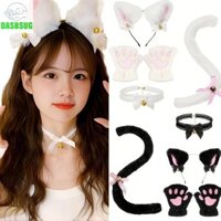 Dasbsug Mèo Tai Tóc Vòng Cổ Đuôi Găng Tay Cosplay Mèo Trang Phục Cho Bé Gái Cosplay