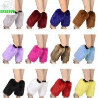 Dasbsug Nữ Màu Trơn Lông Chân Ấm Áp Mùa Đông Ấm Áp Lông Giả Giày Còng Có Tay Chân Chân Dài Tất Một Phần